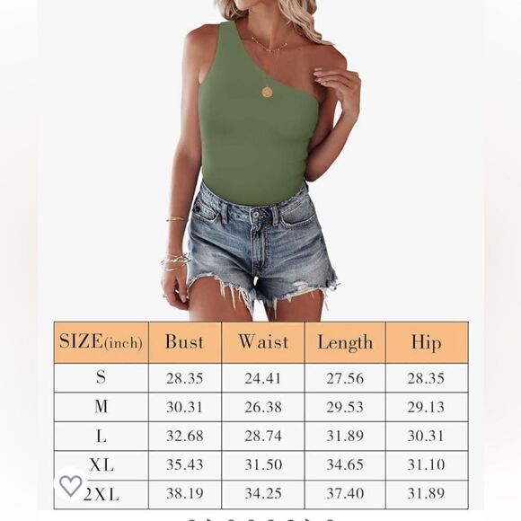 NWT Adreamly Sexy Sleeveless One Shoulder Cut Out Back Bodysuit Large - Picture 12 of 12